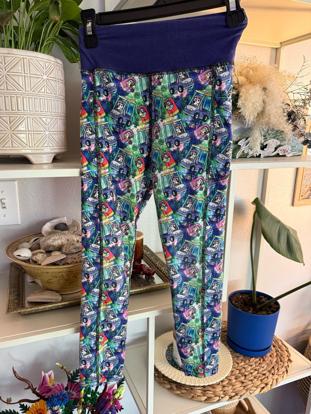 Girls' Bluey High-Waist Printed Leggings